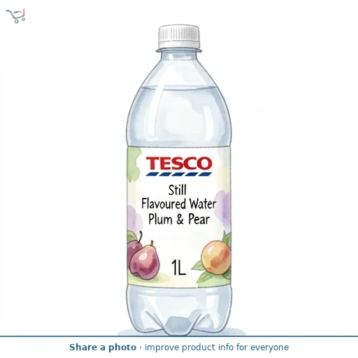 Tesco Still Flavoured Water - Plum & Pear 1L
