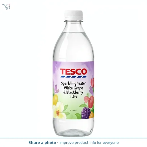 Tesco Sparkling Water White Grape & Blackberry 1 Litre