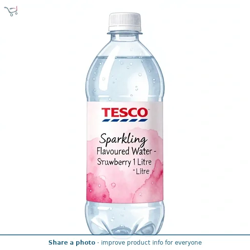 Tesco Sparkling Flavoured Water - Strawberry 1 Litre