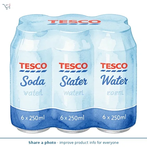 Tesco Soda Water 6 x 250ml