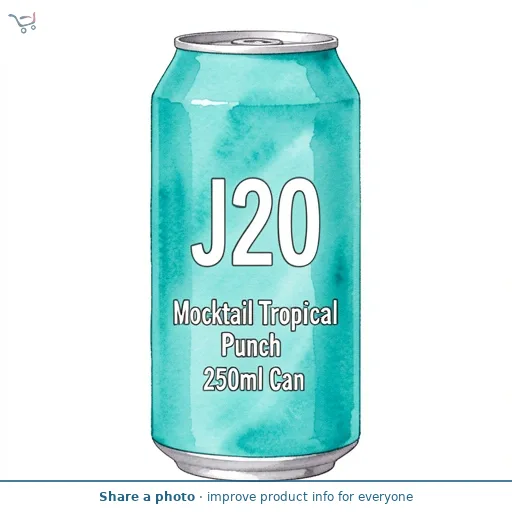 J2O Mocktail Tropical Punch 250ml Can