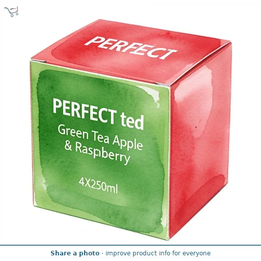 Perfect Ted Green Tea Apple & Raspberry 4X250ml