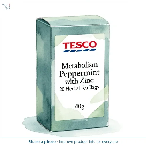 Tesco Metabolism Peppermint with Zinc 20 Herbal Tea Bags 40g