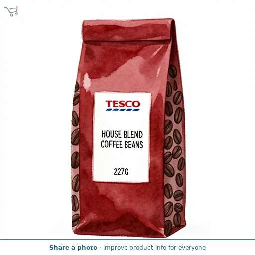 Tesco House Blend Coffee Beans 227G