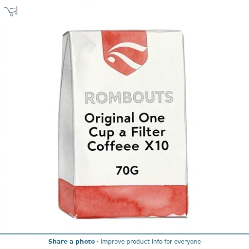 Rombouts Original One Cup Filter Coffee X10 70G