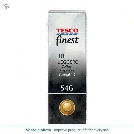 Tesco Finest 10 Leggero Coffee Capsules Strength 6 54G