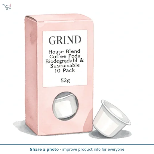 Grind House Blend Coffee Pods Biodegradable & Sustainable 10 Pack 52g