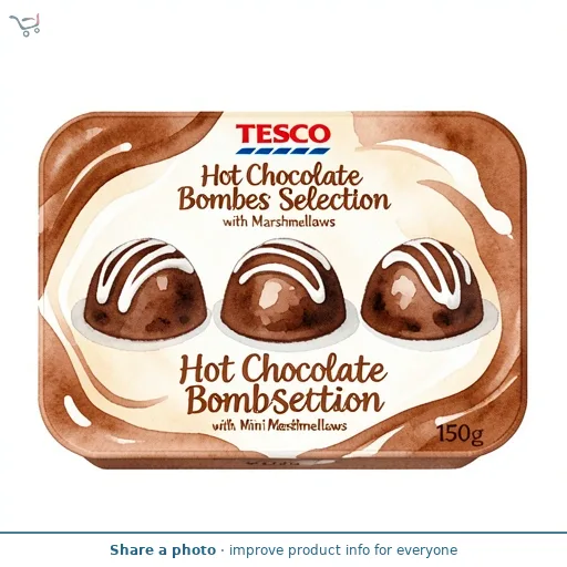 Tesco Hot Chocolate Bombes Selection with Mini Marshmallows 150g