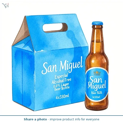 San Miguel Especial Alcohol Free 0,0% Lager Beer Bottle 4x330ml