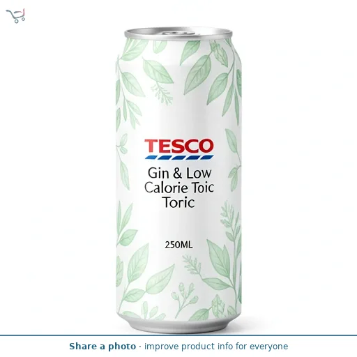 Tesco Gin & Low Calorie Tonic 250Ml