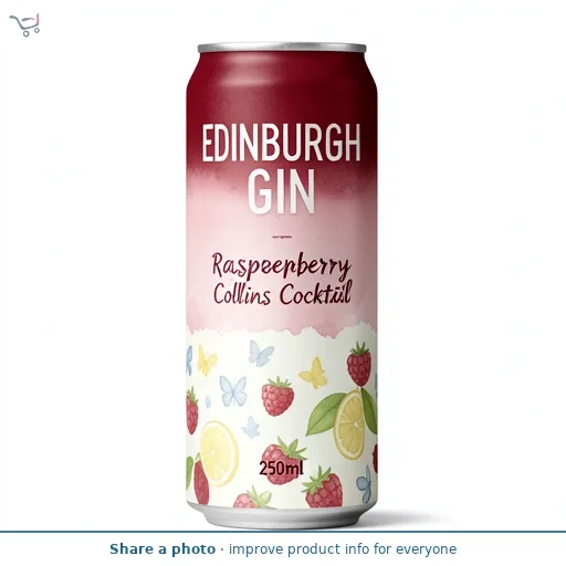 Edinburgh Gin Raspberry Collins Cocktail 250ml