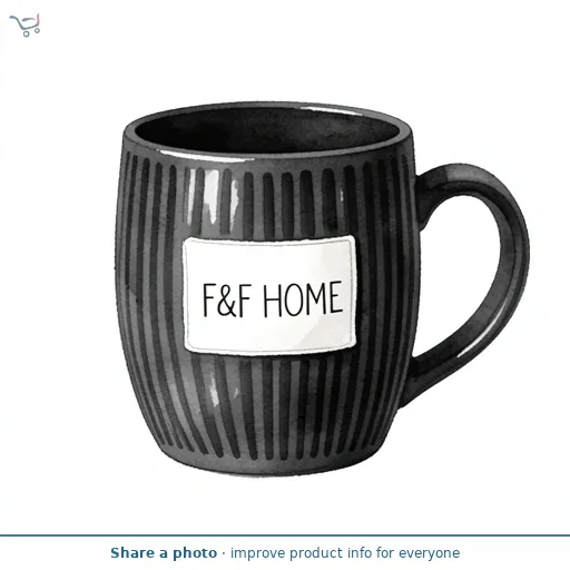 F&F Home Rib Mug - Black