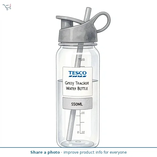 Tesco Grey Tracker Water Bottle 550Ml