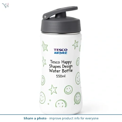Tesco Happy Shapes Design Water Bottle 550ml