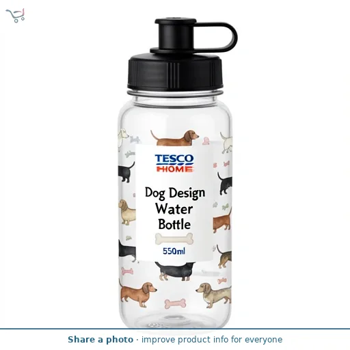 Tesco Dog Design Water Bottle 550ml