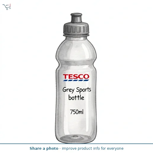 Tesco Grey Sports bottle 750ml