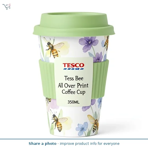 Tesco Bee All Over Print Coffee Cup 350ML