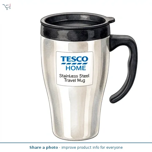Tesco Stainless Steel Travel Mug 450Ml