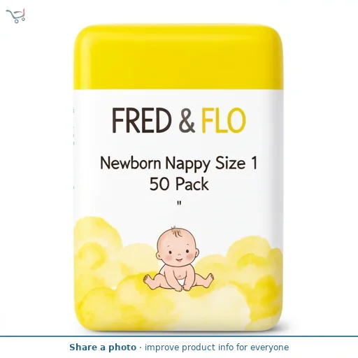 Fred & Flo Newborn Nappy Size 1 50 Pack