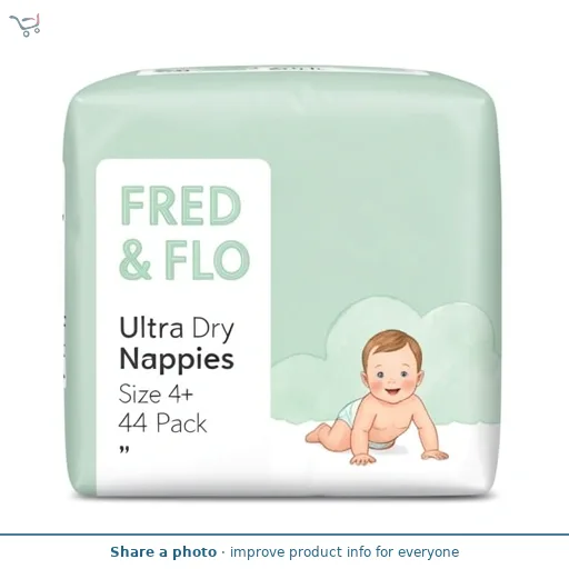 Fred & Flo Ultra Dry Nappies Size 4+ 44 Pack