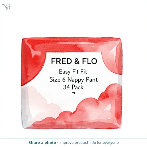Fred & Flo Easy Fit Size 6 Nappy Pant 34 Pack