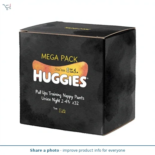 Huggies Pull Ups Training Nappy Pants Unisex Night 2-4Yr Size6 x32