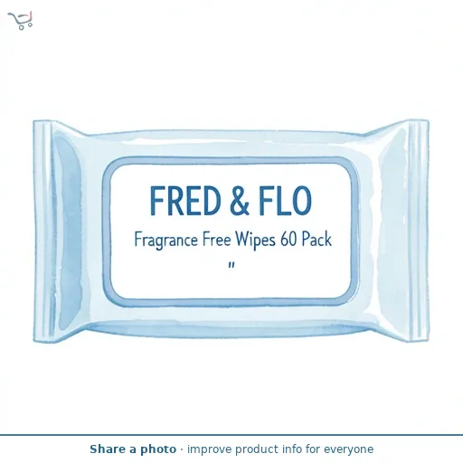 Fred & Flo Fragrance Free Wipes 60 Pack
