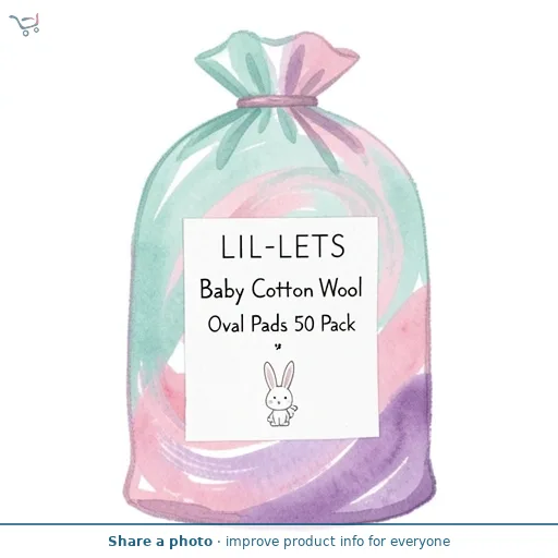 Lil-Lets Baby Cotton Wool Oval Pads 50 Pack