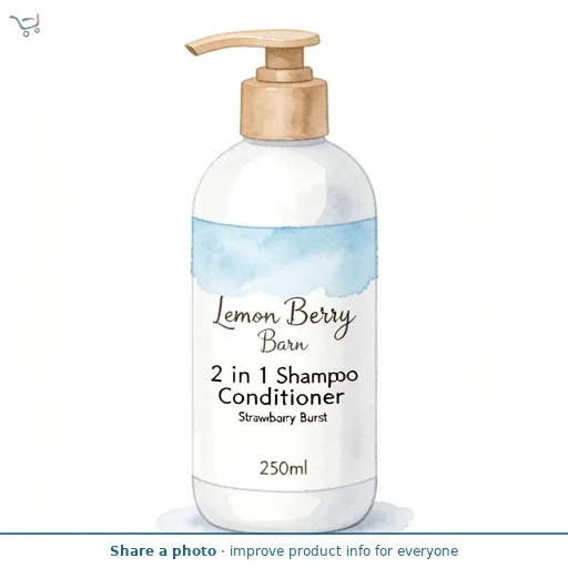 Lemon Berry Barn 2 in 1 Shampoo Conditioner Strawberry Burst 250ml