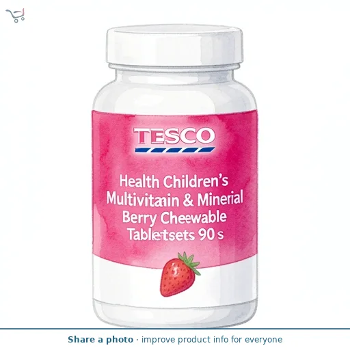 Tesco Health Children's Multivitamin & Mineral Berry Chewable Tablets 90s