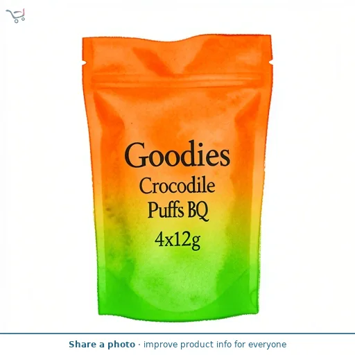 Goodies BBQ Crocodile Puffs 4 x 12g