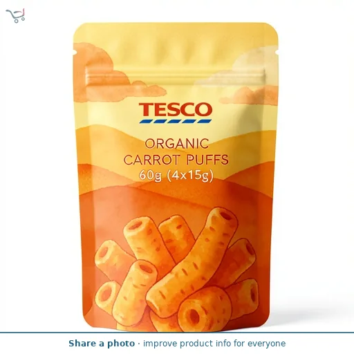 Tesco Organic Carrot Puffs 60g (4x15g)
