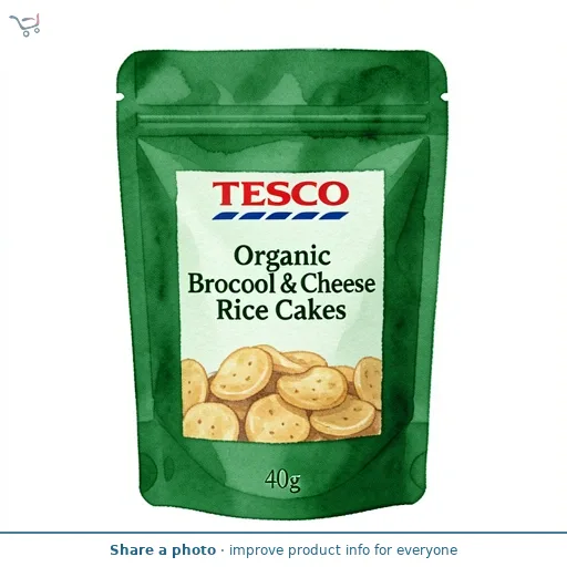 Tesco Organic Broccoli & Cheese Rice Cakes 40g