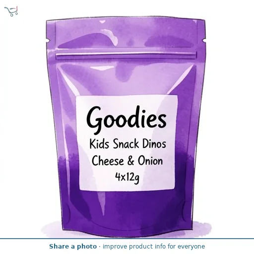 Goodies Cheese & Onion Dino Puffs 4 x 12g