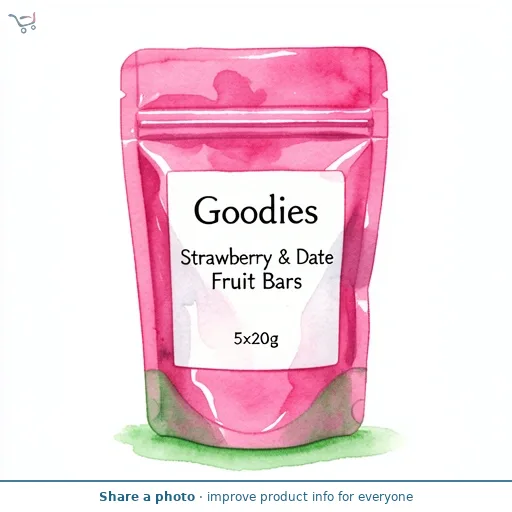Goodies Strawberry & Date Fruit Bars 5x20g