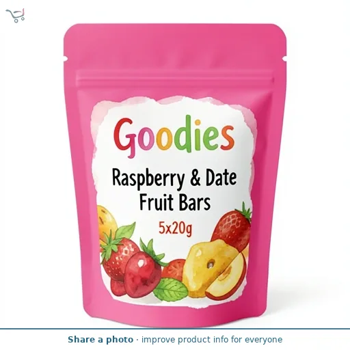 Goodies Raspberry & Date Fruit Bars 5x20g