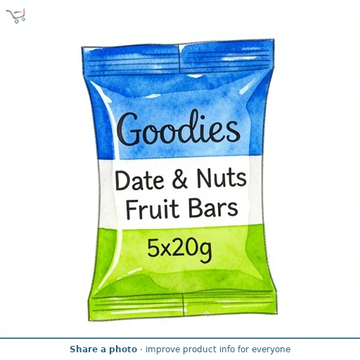 Goodies Date & Nuts Fruit Bars 5x20g