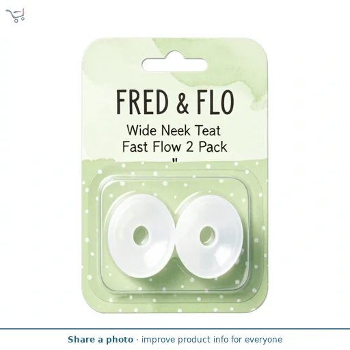 Fred & Flo Wide Neck Teat Fast Flow 2 Pack
