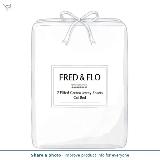 Tesco 2 Fitted Cotton Jersey Sheets Cot Bed