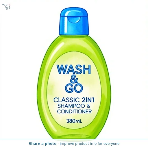 WASH & GO CLASSIC 2IN1 SHAMPOO & CONDITIONER 380ML
