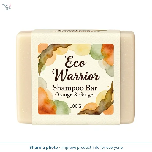 Eco Warrior Deeply Nourishing Shampoo Bar Orange & Ginger Essential Oils 100g