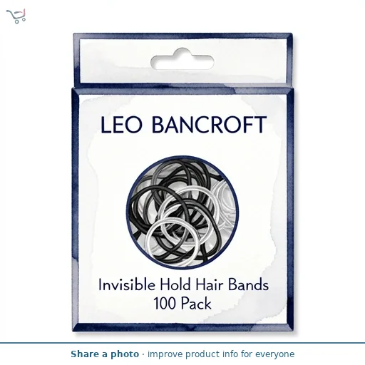 Leo Bancroft Invisible Hold Hair Bands 100 Pack