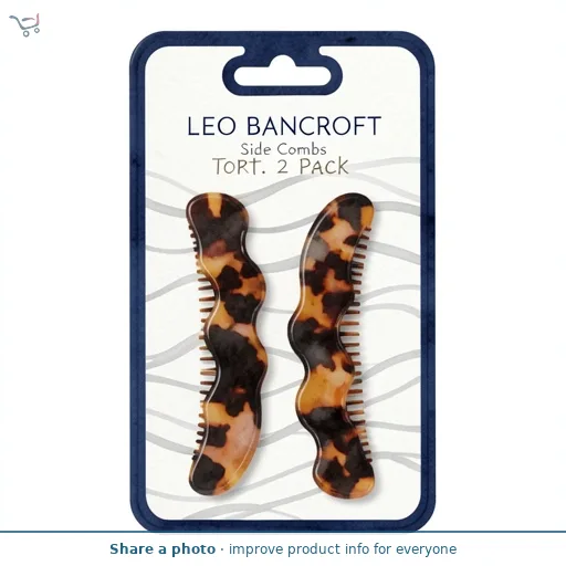 Leo Bancroft Side Combs Tort. 2 Pack