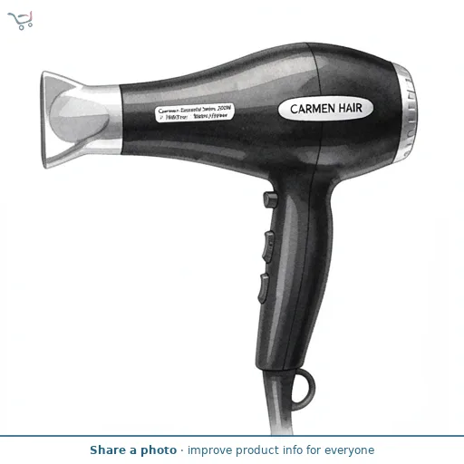 Carmen Essential Series 2200W Hair Dryer - Black/Silver