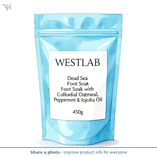 Westlab Dead Sea Foot Soak with Colloidal Oatmeal, Peppermint & Jojoba Oil 450g