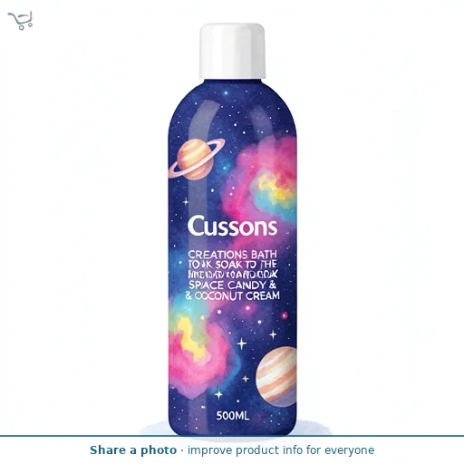CUSSONS CREATIONS BATH SOAK TO THE MOON AND BACK SPACE CANDY & COCONUT CREAM 500ML