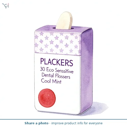 Plackers Eco Sensitive Cool Mint Dental Flossers x30