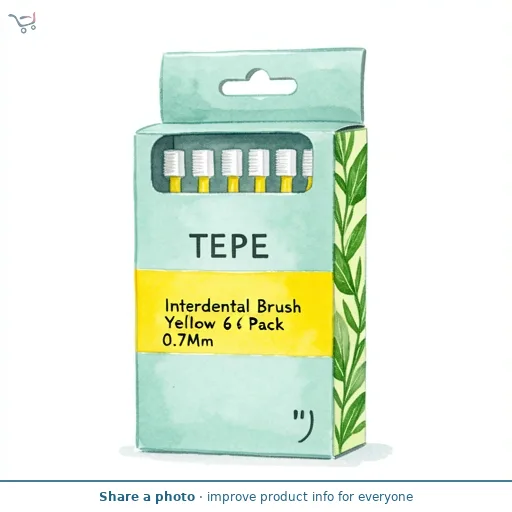 Tepe Interdental Brush Yellow 6 Pack 0.7Mm