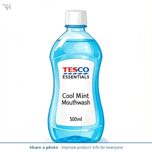 Tesco Essentials Cool Mint Mouthwash 500ml