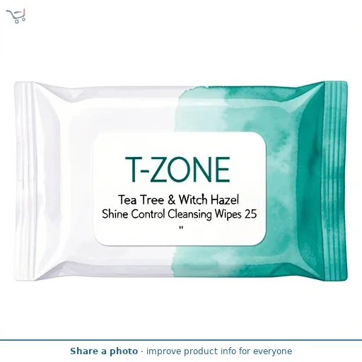 T-Zone Tea Tree & Witch Hazel Shine Control Cleansing Wipes 25
